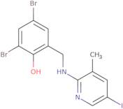 2,4-Dibromo-6-{[(5-iodo-3-methylpyridin-2-yl)amino]methyl}phenol