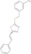 3-Methylbenzyl 5-[(E)-2-phenylethenyl]-1,3,4-oxadiazol-2-yl sulfide