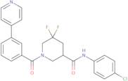 N-(4-Chlorophenyl)-5,5-difluoro-1-(3-(pyridin-4-yl)benzoyl)piperidine-3-carboxamide