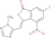 (Z)-6-Fluoro-3-((1-methyl-1H-1,2,4-triazol-5-yl)methylene)-4-nitroisobenzofuran-1(3H)-one