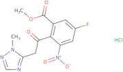 Methyl 5-fluoro-2-(2-(1-methyl-1H-1,2,4-triazol-5-yl)acetyl)-3-nitrobenzoate hydrochloride