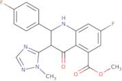 Methyl 7-fluoro-2-(4-fluorophenyl)-3-(1-methyl-1H-1,2,4-triazol-5-yl)-4-oxo-1,2,3,4-tetrahydroquin…