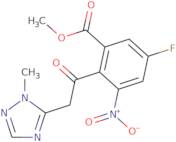 Methyl 5-fluoro-2-(2-(1-methyl-1H-1,2,4-triazol-5-yl)acetyl)-3-nitrobenzoate