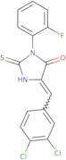5-[(3,4-Dichlorophenyl)methylidene]-3-(2-fluorophenyl)-2-sulfanylideneimidazolidin-4-one