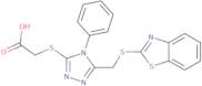 2-({5-[(1,3-Benzothiazol-2-ylsulfanyl)methyl]-4-phenyl-4H-1,2,4-triazol-3-yl}sulfanyl)acetic acid