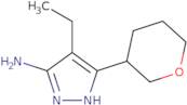 4-Ethyl-5-(oxan-3-yl)-1H-pyrazol-3-amine