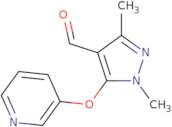 1,3-Dimethyl-5-(pyridin-3-yloxy)-1H-pyrazole-4-carbaldehyde