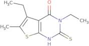 3,5-Diethyl-6-methyl-2-sulfanyl-3H,4H-thieno[2,3-d]pyrimidin-4-one