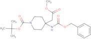 4-(((Benzyloxy)carbonyl)amino)-4-(2-methoxy-2-oxoethyl)-1-boc-piperidine