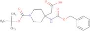 2-(1-boc-4-(cbz-amino)-piperidin-4-yl)acetic acid