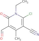 2-Chloro-1-ethyl-5-formyl-4-methyl-6-oxo-1,6-dihydropyridine-3-carbonitrile