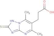 3-{5,7-Dimethyl-2-sulfanyl-[1,2,4]triazolo[1,5-a]pyrimidin-6-yl}propanoic acid