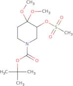 tert-Butyl 4,4-dimethoxy-3-(methylsulfonyloxy)piperidine-1-carboxylate