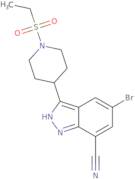 5-Bromo-3-[1-(ethylsulfonyl)piperidin-4-yl]-1H-indazole-7-carbonitrile