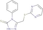 4-Phenyl-5-[(pyrimidin-2-ylthio)methyl]-4{H}-1,2,4-triazole-3-thiol