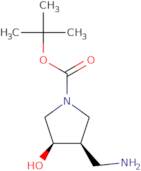 rac-tert-butyl (3R,4R)-3-(aminomethyl)-4-hydroxypyrrolidine-1-carboxylate, cis