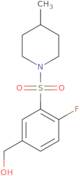 {4-Fluoro-3-[(4-methylpiperidin-1-yl)sulfonyl]phenyl}methanol