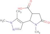 2-(1,5-Dimethyl-1H-pyrazol-4-yl)-1-methyl-5-oxopyrrolidine-3-carboxylic acid