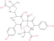 (2R)-(2R)-2-(4-Hydroxyphenyl)glycyl-(2R)-2-[(2S,4S)-4-carboxy-5,5-dimethyl-2-thiazolidinyl]glycyl-…