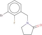 1-[(3-Bromo-2-fluorophenyl)methyl]pyrrolidin-2-one