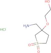 3-(Aminomethyl)-3-(2-hydroxyethoxy)-1Î»6-thiolane-1,1-dione hydrochloride