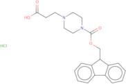 3-(4-{[(9H-Fluoren-9-yl)methoxy]carbonyl}piperazin-1-yl)propanoic acid hydrochloride