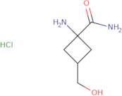 1-Amino-3-(hydroxymethyl)cyclobutane-1-carboxamide hydrochloride