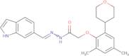 (E)-N'-((1H-Indol-6-yl)methylene)-2-(2-(tetrahydro-2H-pyran-4-yl)-4,6-dimethylphenoxy)acetohydrazide