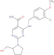 (S)-4-((3-Chloro-4-methoxybenzyl)amino)-2-(2-(hydroxymethyl)pyrrolidin-1-yl)pyrimidine-5-carboxamide