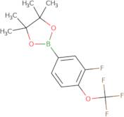 2-[3-Fluoro-4-(trifluoromethoxy)phenyl]-4,4,5,5-tetramethyl-1,3,2-dioxaborolane