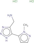 [5-(1-Methyl-1H-pyrazol-5-yl)-1H-1,2,3-triazol-4-yl]methanamine dihydrochloride