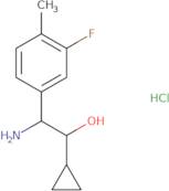 2-Amino-1-cyclopropyl-2-(3-fluoro-4-methylphenyl)ethan-1-ol hydrochloride