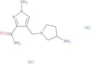 4-[(3-Aminopyrrolidin-1-yl)methyl]-1-methyl-1H-pyrazole-3-carboxamide dihydrochloride
