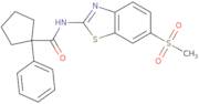 N-(6-methanesulfonyl-1,3-benzothiazol-2-yl)-1-phenylcyclopentane-1-carboxamide