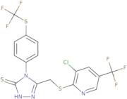 3-((3-chloro-5-(trifluoromethyl)(2-pyridylthio))methyl)-4-(4-(trifluoromethylthio)phenyl)-1,2,4-tr…