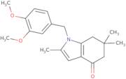 1-((3,4-dimethoxyphenyl)methyl)-2,6,6-trimethyl-5,6,7-trihydroindol-4-one
