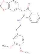 2-benzo[d]1,3-dioxolen-5-yl-3-((2-(3,4-dimethoxyphenyl)ethyl)amino)inden-1-one