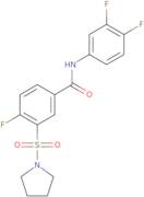 N-(3,4-Difluorophenyl)-4-fluoro-3-(pyrrolidin-1-ylsulfonyl)benzamide