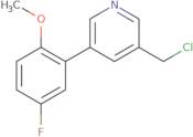 3-(Chloromethyl)-5-(5-fluoro-2-methoxyphenyl)pyridine