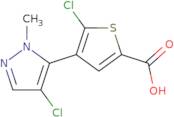 5-chloro-4-(4-chloro-1-methyl-1H-pyrazol-5-yl)thiophene-2-carboxylic acid