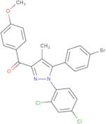 [5-(4-Bromophenyl)-1-(2,4-dichlorophenyl)-4-methylpyrazol-3-yl]-(4-methoxyphenyl)methanone