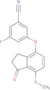 3-Fluoro-5-((7-(methylthio)-1-oxo-2,3-dihydro-1H-inden-4-yl)oxy)benzonitrile