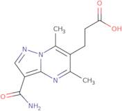 3-{3-Carbamoyl-5,7-dimethylpyrazolo[1,5-a]pyrimidin-6-yl}propanoic acid