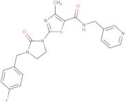 2-(3-(4-Fluorobenzyl)-2-oxoimidazolidin-1-yl)-4-methyl-N-(pyridin-3-ylmethyl)thiazole-5-carboxamide