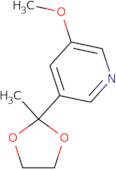 3-Methoxy-5-(2-methyl-1,3-dioxolan-2-yl)pyridine