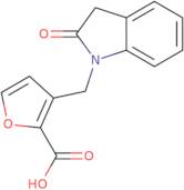 3-[(2-Oxo-2,3-dihydro-1H-indol-1-yl)methyl]furan-2-carboxylic acid