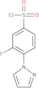 3-Fluoro-4-(1H-pyrazol-1-yl)benzene-1-sulfonyl chloride