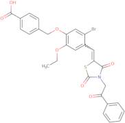 4-[[5-Bromo-4-[(Z)-(2,4-dioxo-3-phenacyl-1,3-thiazolidin-5-ylidene)methyl]-2-ethoxyphenoxy]methy...