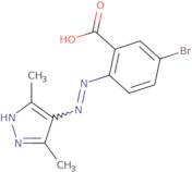 5-Bromo-2-[2-(dimethyl-4H-pyrazol-4-ylidene)hydrazin-1-yl]benzoic acid