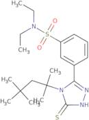 N,N-Diethyl-3-[5-mercapto-4-(1,1,3,3-tetramethyl-butyl)-4H-[1,2,4]triazol-3-yl]-benzenesulfonamide